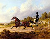 John Frederick Herring Snr The Famous Trotter Confidence Drawing A Gig painting